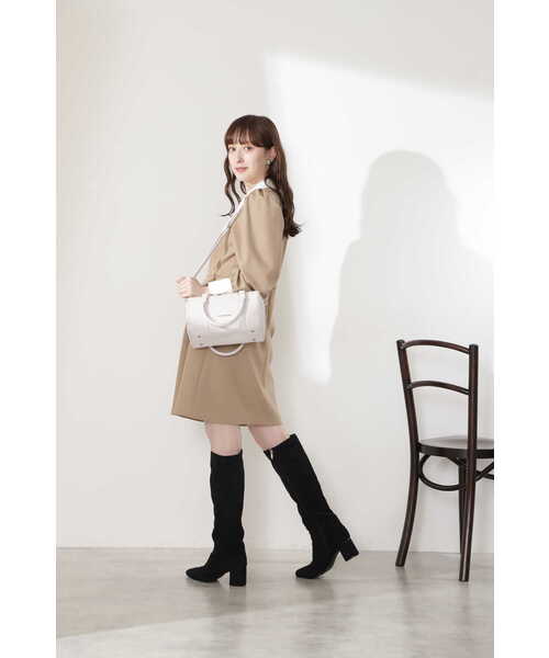 JILL STUART（ジルスチュアート）の「◆ソフィアボストンバッグ（ショルダーバッグ・レディース・ベージュ/パープル・ﾌﾘ-）」の11枚目の写真