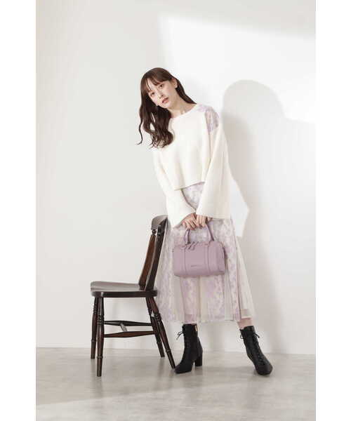 JILL STUART（ジルスチュアート）の「◆ソフィアボストンバッグ（ショルダーバッグ・レディース・ベージュ/パープル・ﾌﾘ-）」の14枚目の写真