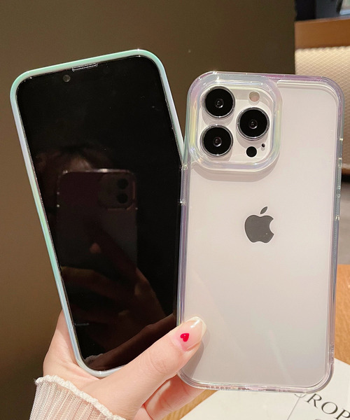 TeddyShop（テディショップ）の「【iPhone14 Pro用】パステルハイブリッドクリアiPhoneケース（スマホケース/カバー・レディース・パープル/ホワイト/マルチ/クリア/ミント/ピンク・ONE SIZE）」の11枚目の写真