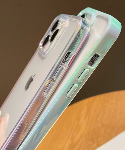 TeddyShop（テディショップ）の「【iPhone14 Pro用】パステルハイブリッドクリアiPhoneケース（スマホケース/カバー・レディース・パープル/ホワイト/マルチ/クリア/ミント/ピンク・ONE SIZE）」の12枚目の写真