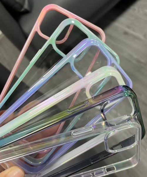 TeddyShop（テディショップ）の「【iPhone14 Pro用】パステルハイブリッドクリアiPhoneケース（スマホケース/カバー・レディース・パープル/ホワイト/マルチ/クリア/ミント/ピンク・ONE SIZE）」の14枚目の写真