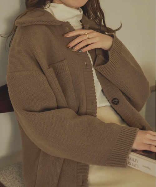 Ambre Neige（アンブルネージュ）の「ジャガードニットジャケット