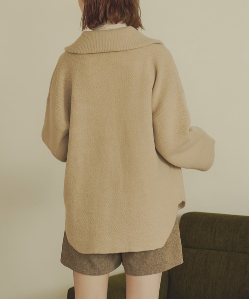 Ambre Neige(アンブルネージュ)の「ジャガードニットジャケット/【WEB/EC限定商品】(その他アウター・レディース・マスタード/モカ/アイボリー/ベージュ・FREE)」の19枚目の写真