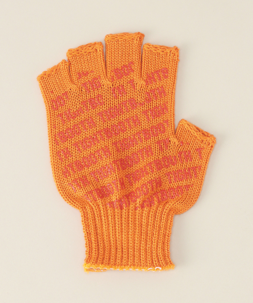 TIGHTBOOTH PRODUCTION(タイトブースプロダクション)の「【TBPR/タイトブースプロダクション】LOGO FINGERLESS GUNTE(手袋・メンズ・グレー/ブラック/オレンジ・FREE)」の5枚目の写真