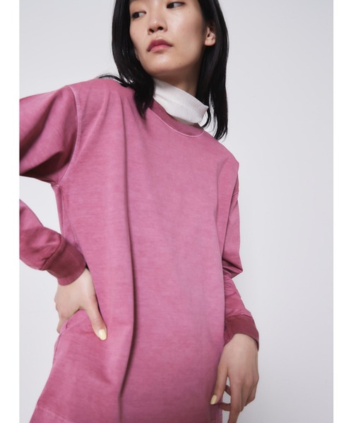 STUNNING LURE（スタニングルアー）の「フェードダイロングTシャツ（Tシャツ/カットソー・レディース・スモークピンク/ライトベージュ・S/M）」の2枚目の写真