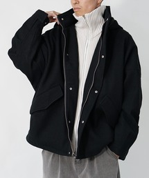 MinoriTY | メルトン マウンテンパーカー ドルマン ビッグシルエット ブルゾン 冬服 春服(マウンテンパーカー)