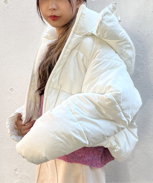 ⭐オシャレ  ⭐ レディースダウンジャケット moment+ ダウンコート ダウンジャケット ナイロン光沢シャイニー