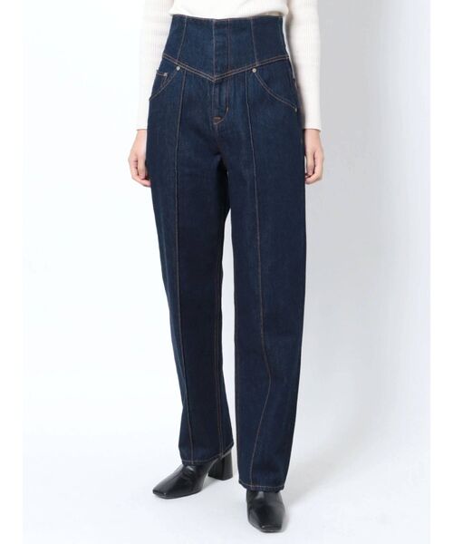 LAGUNAMOON(ラグナムーン)の「ハイウエストピンタックデニムパンツ(デニムパンツ・レディース・ブルー/インディゴブルー・SMALL/MEDIUM)」の10枚目の写真