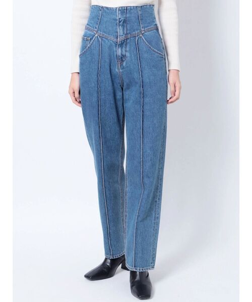LAGUNAMOON(ラグナムーン)の「ハイウエストピンタックデニムパンツ(デニムパンツ・レディース・ブルー/インディゴブルー・SMALL/MEDIUM)」の11枚目の写真