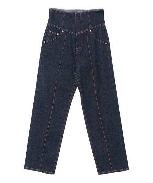 LAGUNAMOON(ラグナムーン)の「ハイウエストピンタックデニムパンツ(デニムパンツ・レディース・ブルー/インディゴブルー・SMALL/MEDIUM)」の12枚目の写真