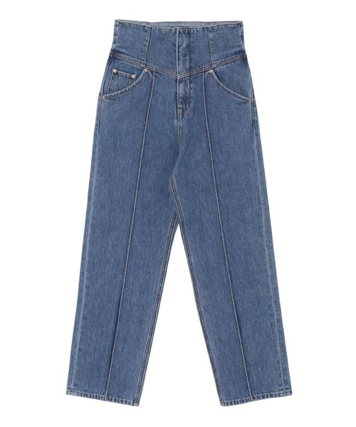 LAGUNAMOON(ラグナムーン)の「ハイウエストピンタックデニムパンツ(デニムパンツ・レディース・ブルー/インディゴブルー・SMALL/MEDIUM)」の13枚目の写真