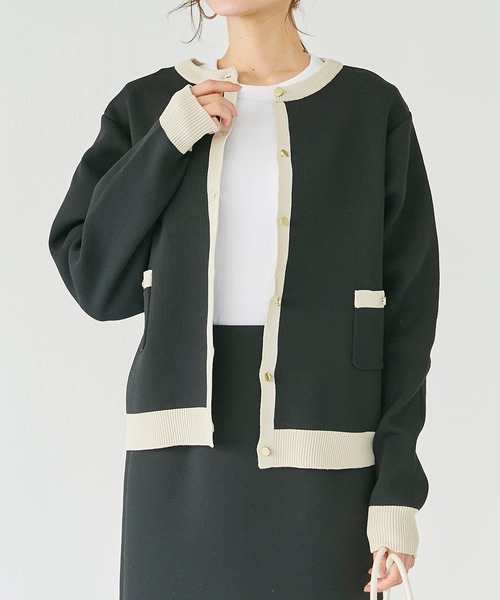 INCEDE(インシード)の「ポリスポンジ ポケット付きカーディガン(カーディガン/ボレロ・レディース・グリーン/ピンク/ブラック・M/L)」の19枚目の写真