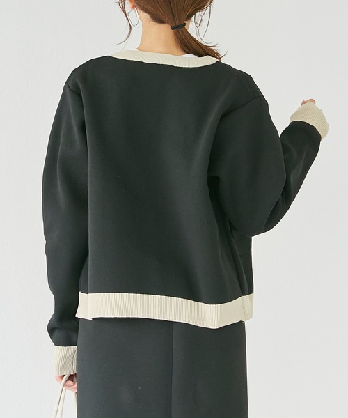 INCEDE(インシード)の「ポリスポンジ ポケット付きカーディガン(カーディガン/ボレロ・レディース・グリーン/ピンク/ブラック・M/L)」の8枚目の写真