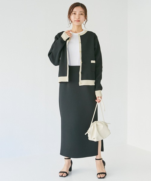 INCEDE(インシード)の「ポリスポンジ ポケット付きカーディガン(カーディガン/ボレロ・レディース・グリーン/ピンク/ブラック・M/L)」の12枚目の写真