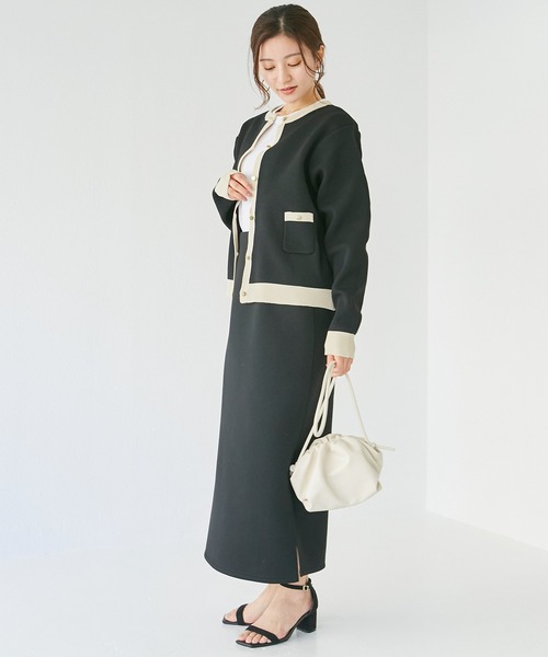 INCEDE(インシード)の「ポリスポンジ ポケット付きカーディガン(カーディガン/ボレロ・レディース・グリーン/ピンク/ブラック・M/L)」の16枚目の写真