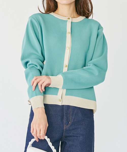 INCEDE(インシード)の「ポリスポンジ ポケット付きカーディガン(カーディガン/ボレロ・レディース・グリーン/ピンク/ブラック・M/L)」の13枚目の写真