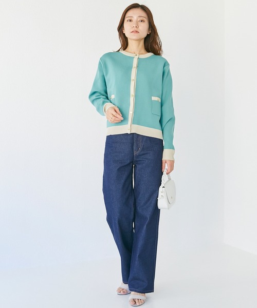 INCEDE(インシード)の「ポリスポンジ ポケット付きカーディガン(カーディガン/ボレロ・レディース・グリーン/ピンク/ブラック・M/L)」の21枚目の写真