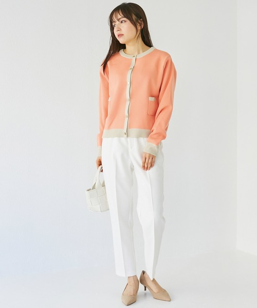 INCEDE(インシード)の「ポリスポンジ ポケット付きカーディガン(カーディガン/ボレロ・レディース・グリーン/ピンク/ブラック・M/L)」の7枚目の写真