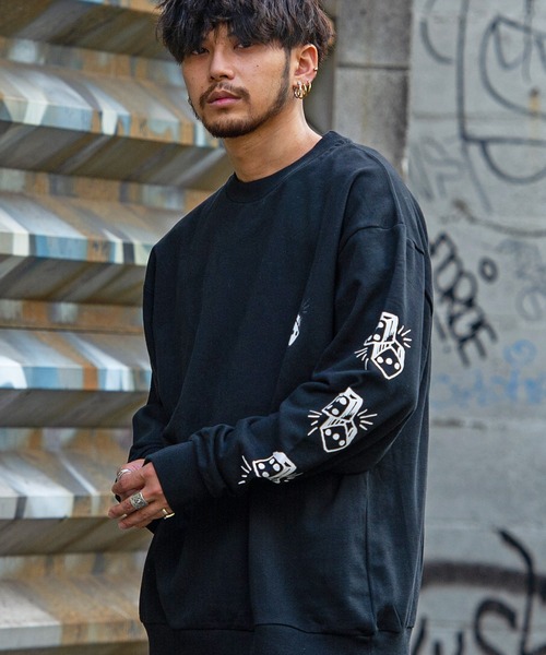 Ed Hardy(エドハーディー)の「『ED HARDY/エドハーディー』プリント長袖スウェットトレーナー3タイプ(Tシャツ/カットソー・メンズ・ブラック系2/グリーン系2/ブラック/イエロー/ブルー/ブルー系1/ブラック系1/グリーン/グリーン系1・L/M)」の19枚目の写真