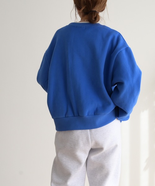 CANAL JEAN（キャナルジーン）の「El mar(エルマール) "MY MOOD"裏起毛トレーナー（スウェット・レディース・ブルー/クリーム/ヘザーグレー・ONE SIZE）」の5枚目の写真