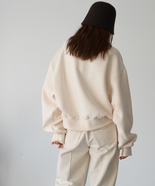 CANAL JEAN（キャナルジーン）の「El mar(エルマール) "MY MOOD"裏起毛トレーナー（スウェット・レディース・ブルー/クリーム/ヘザーグレー・ONE SIZE）」の11枚目の写真