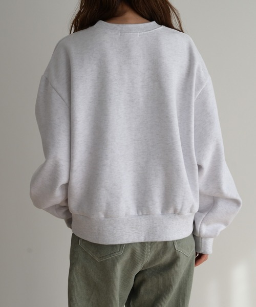 CANAL JEAN（キャナルジーン）の「El mar(エルマール) "MY MOOD"裏起毛トレーナー（スウェット・レディース・ブルー/クリーム/ヘザーグレー・ONE SIZE）」の15枚目の写真