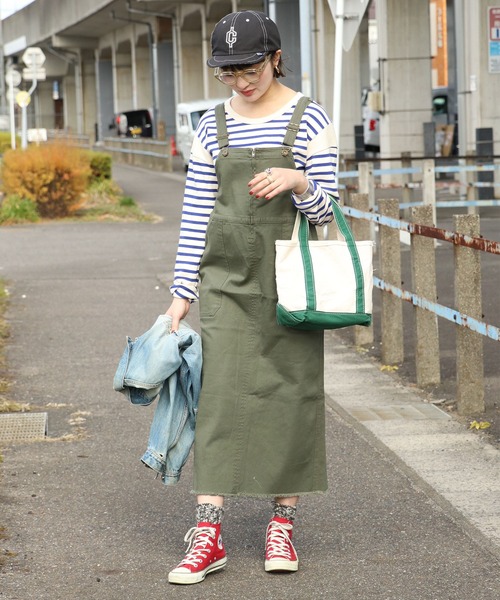 KRIFF MAYER Lady's Collection（クリフメイヤーレディースコレクション）の「ベイカージャンスカ（ジャンパースカート・レディース・ブラック/カーキ/オフホワイト/タン・MEDIUM/LARGE）」の2枚目の写真