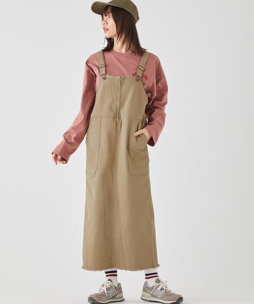 KRIFF MAYER Lady's Collection（クリフメイヤーレディースコレクション）の「ベイカージャンスカ（ジャンパースカート・レディース・ブラック/カーキ/オフホワイト/タン・MEDIUM/LARGE）」の4枚目の写真