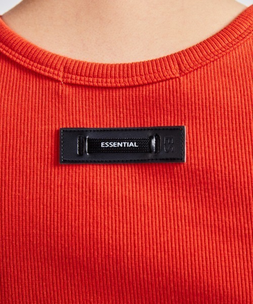 ESSENTIAL(エッセンシャル)の「ESSENTIAL/ ロゴ刺繍タンクトップ(タンクトップ・レディース・オフホワイト/ネイビー/オレンジ・36/38)」の10枚目の写真