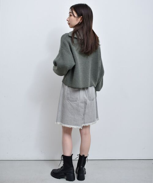 RETRO GIRL(レトロガール)の「デニムミニSK(デニムスカート・レディース・ライトグレー/ブラック/ダークブルー・FREE)」の21枚目の写真