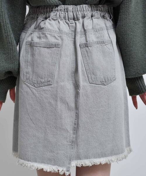 RETRO GIRL(レトロガール)の「デニムミニSK(デニムスカート・レディース・ライトグレー/ブラック/ダークブルー・FREE)」の13枚目の写真