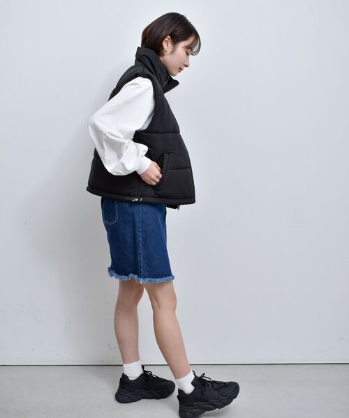 RETRO GIRL(レトロガール)の「デニムミニSK(デニムスカート・レディース・ライトグレー/ブラック/ダークブルー・FREE)」の7枚目の写真