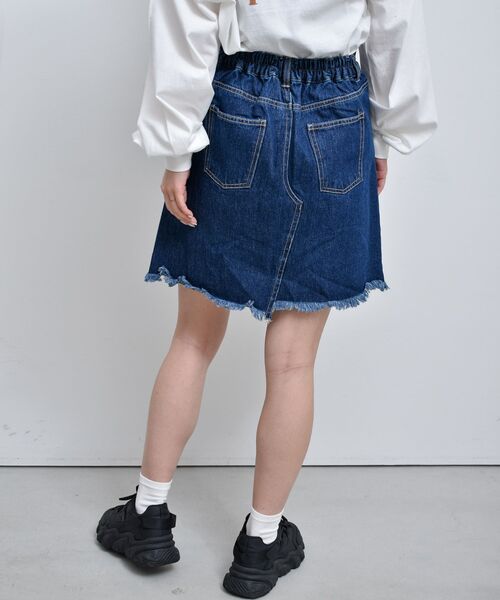 RETRO GIRL(レトロガール)の「デニムミニSK(デニムスカート・レディース・ライトグレー/ブラック/ダークブルー・FREE)」の4枚目の写真