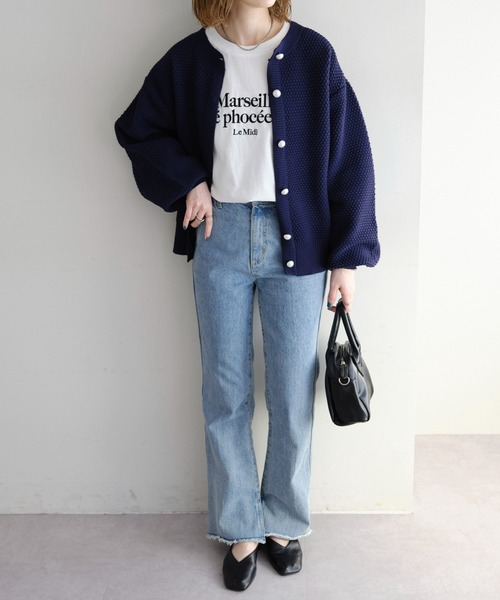 DISCOAT(ディスコート)の「【WEB限定】エンブロイダリーロゴロングスリーブTシャツ(Tシャツ/カットソー・レディース・ネイビー/ホワイト/チャコールグレー/オフホワイト・FREE)」の15枚目の写真