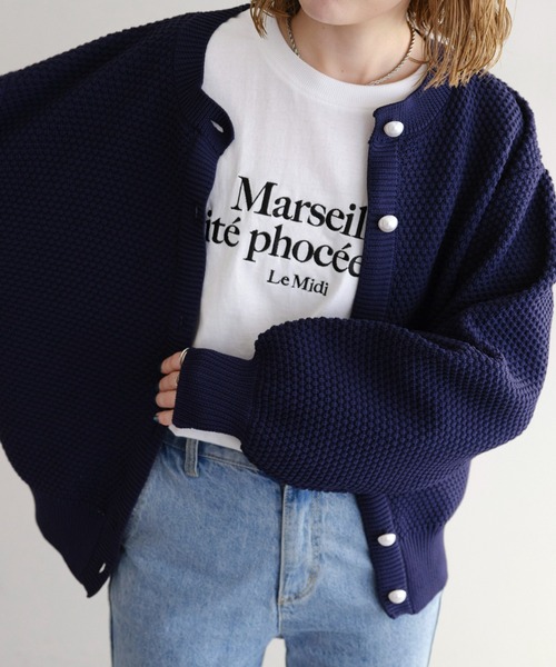 DISCOAT(ディスコート)の「【WEB限定】エンブロイダリーロゴロングスリーブTシャツ(Tシャツ/カットソー・レディース・ネイビー/ホワイト/チャコールグレー/オフホワイト・FREE)」の18枚目の写真
