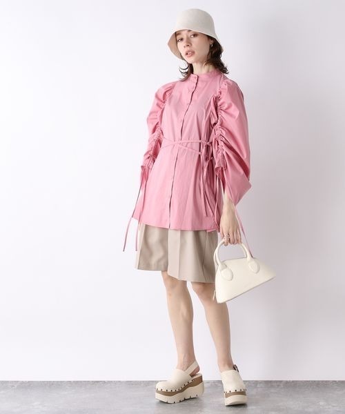 JEANASIS（ジーナシス）の「comfyハーフパンツ【SET UP対応】/187577（その他パンツ・レディース・ベージュ/グリーン系その他/チャコールグレー・FREE）」の15枚目の写真