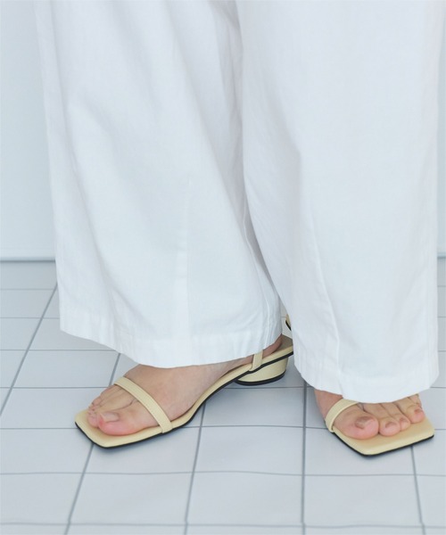 titivate（ティティベイト）の「スクエアトゥナローサンダル（サンダル・レディース・ブラック/キャメル/グリーン/オフホワイト/オレンジ/ブラック系その他/イエロー系その他2/イエロー系その他/シルバー系その他/ブラウン系その他・M/S/L/LL）」の8枚目の写真