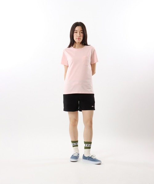 Champion(チャンピオン)の「【Champion/チャンピオン】レディース ショートスリーブポケットTシャツ(Tシャツ/カットソー・レディース・ホワイト/グレー/グリーン系その他/ライトピンク/ブラック/ベージュ系その他3/ブラウン/オートミール/グリーン系その他2/ブルー系その他2/バーガンディー/ネイビー・MEDIUM/LARGE)」の11枚目の写真