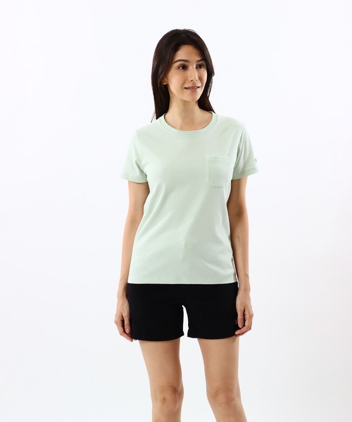Champion(チャンピオン)の「【Champion/チャンピオン】レディース ショートスリーブポケットTシャツ(Tシャツ/カットソー・レディース・ホワイト/グレー/グリーン系その他/ライトピンク/ブラック/ベージュ系その他3/ブラウン/オートミール/グリーン系その他2/ブルー系その他2/バーガンディー/ネイビー・MEDIUM/LARGE)」の8枚目の写真