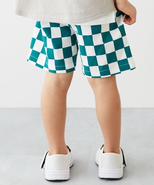 devirock（デビロック）の「よくばりストレッチ ツイル 総柄ベイカーハーフパンツ（その他パンツ・キッズ・ダークベージュ/ブラック/グレー系その他/グリーン系1/ベージュ系1/パープル系1・100cm/110cm/120cm/130cm/140cm/150cm/160cm）」の5枚目の写真