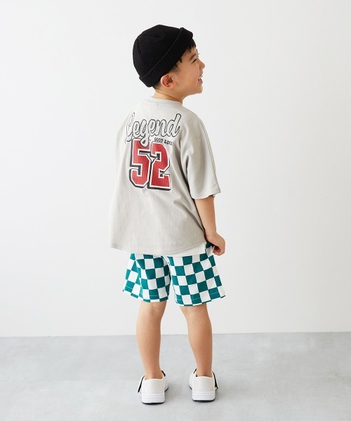 devirock（デビロック）の「よくばりストレッチ ツイル 総柄ベイカーハーフパンツ（その他パンツ・キッズ・ダークベージュ/ブラック/グレー系その他/グリーン系1/ベージュ系1/パープル系1・100cm/110cm/120cm/130cm/140cm/150cm/160cm）」の9枚目の写真