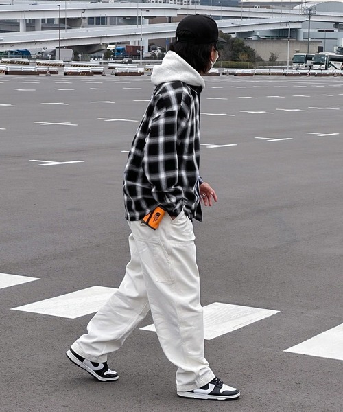 kutir（クティール）の「ロゴ刺繍オンブレチェックビッグシャツ（シャツ/ブラウス・メンズ・パープル系その他/ホワイト系その他/グレー・SMALL/LARGE/MEDIUM）」の20枚目の写真