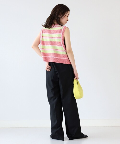 Ray BEAMS（レイビームス）の「Ray BEAMS / メランジ ボーダー ベスト（ベスト・レディース・ブルー系その他3/レッド・ONE SIZE）」の16枚目の写真