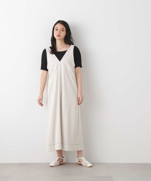 N.(N. Natural Beauty Basic)(エヌエヌナチュラルビューティーベーシック)の「◆スクエアネックカットソー(Tシャツ/カットソー・レディース・オレンジ/オフホワイト/ブラック・MEDIUM)」の20枚目の写真