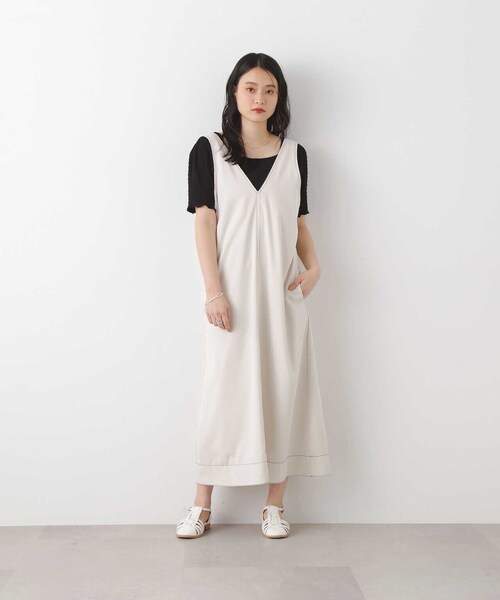 N.(N. Natural Beauty Basic)(エヌエヌナチュラルビューティーベーシック)の「◆スクエアネックカットソー(Tシャツ/カットソー・レディース・オレンジ/オフホワイト/ブラック・MEDIUM)」の21枚目の写真