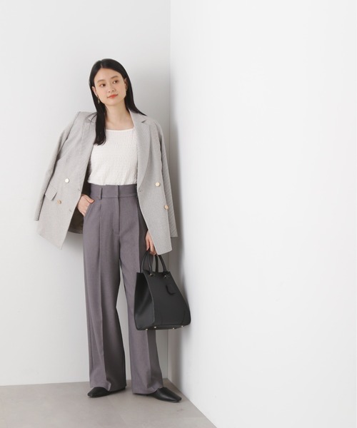 N.(N. Natural Beauty Basic)(エヌエヌナチュラルビューティーベーシック)の「◆スクエアネックカットソー(Tシャツ/カットソー・レディース・オレンジ/オフホワイト/ブラック・MEDIUM)」の8枚目の写真