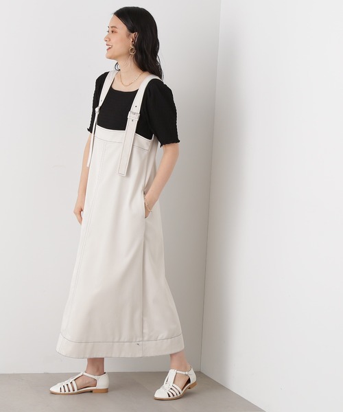 N.(N. Natural Beauty Basic)(エヌエヌナチュラルビューティーベーシック)の「◆スクエアネックカットソー(Tシャツ/カットソー・レディース・オレンジ/オフホワイト/ブラック・MEDIUM)」の11枚目の写真