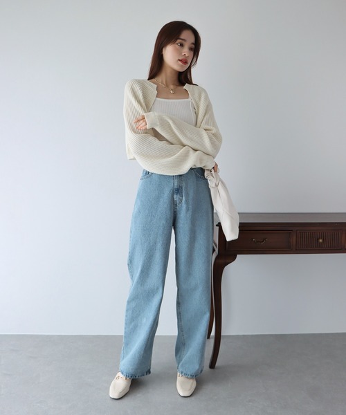 BLUEEAST(ブルーイースト)の「ショートボレロカーディガン(カーディガン/ボレロ・レディース・ブラック/ピンク/ベージュ/オフホワイト・MEDIUM)」の13枚目の写真