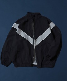 ANPAS（アンパス）の「Nylon Fabric V Line Color Switching Military Track Jacket/Vライン 配色切替 ミリタリー トラックジャケット ナイロンジャケット（ナイロンジャケット）」