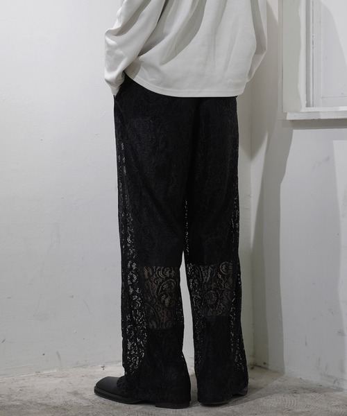 G.O.C（ジーオーシー）の「レイヤードレースワイドパンツ（その他パンツ・メンズ・ホワイト/ブラック・MEDIUM/LARGE）」の5枚目の写真